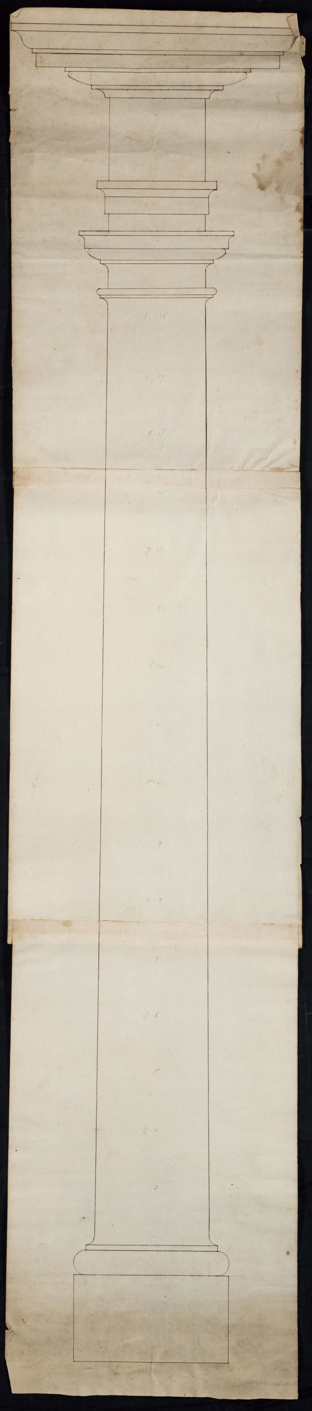 Miniature of Architectural column drawing, undated