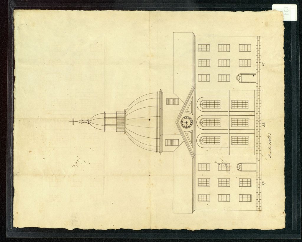 Miniature of Plan for Old Mill building, University of Vermont, Burlington, 1820s