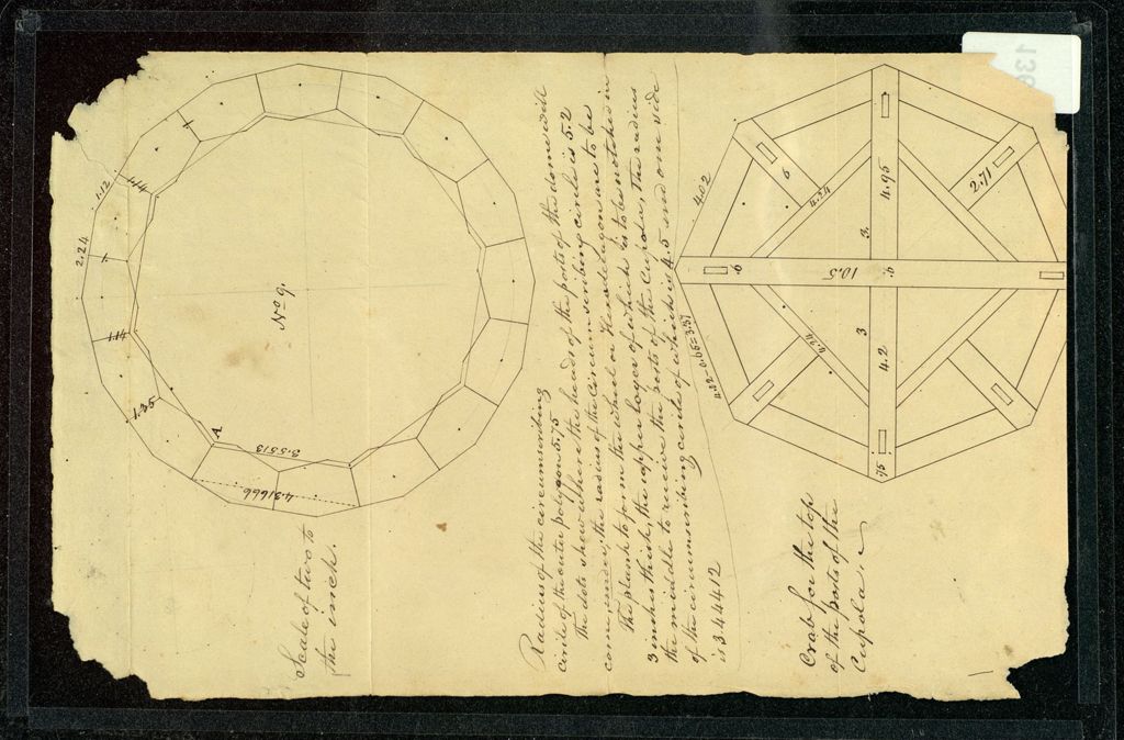 Miniature of Plan for Old Mill building, University of Vermont, Burlington, 1820s