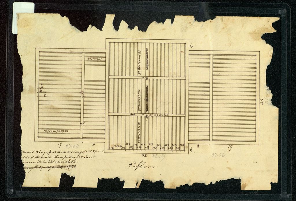 Miniature of Plan for Old Mill building, University of Vermont, Burlington, 1820s