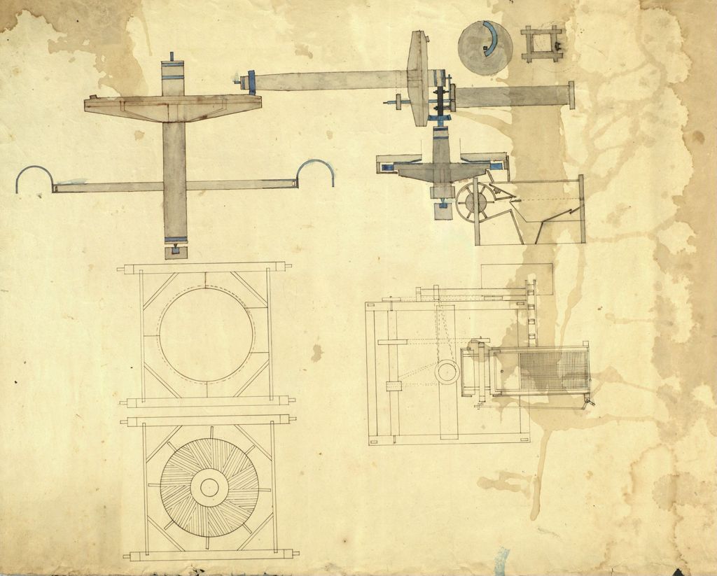 Miniature of Plan for Threshing Machine, undated