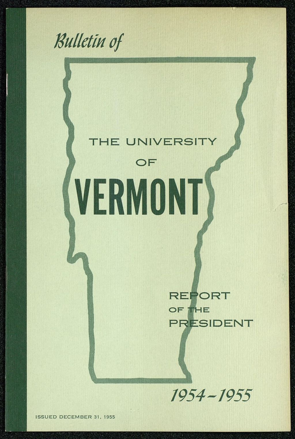 Miniature of Bulletin of the University of Vermont vol. 52 no. 08