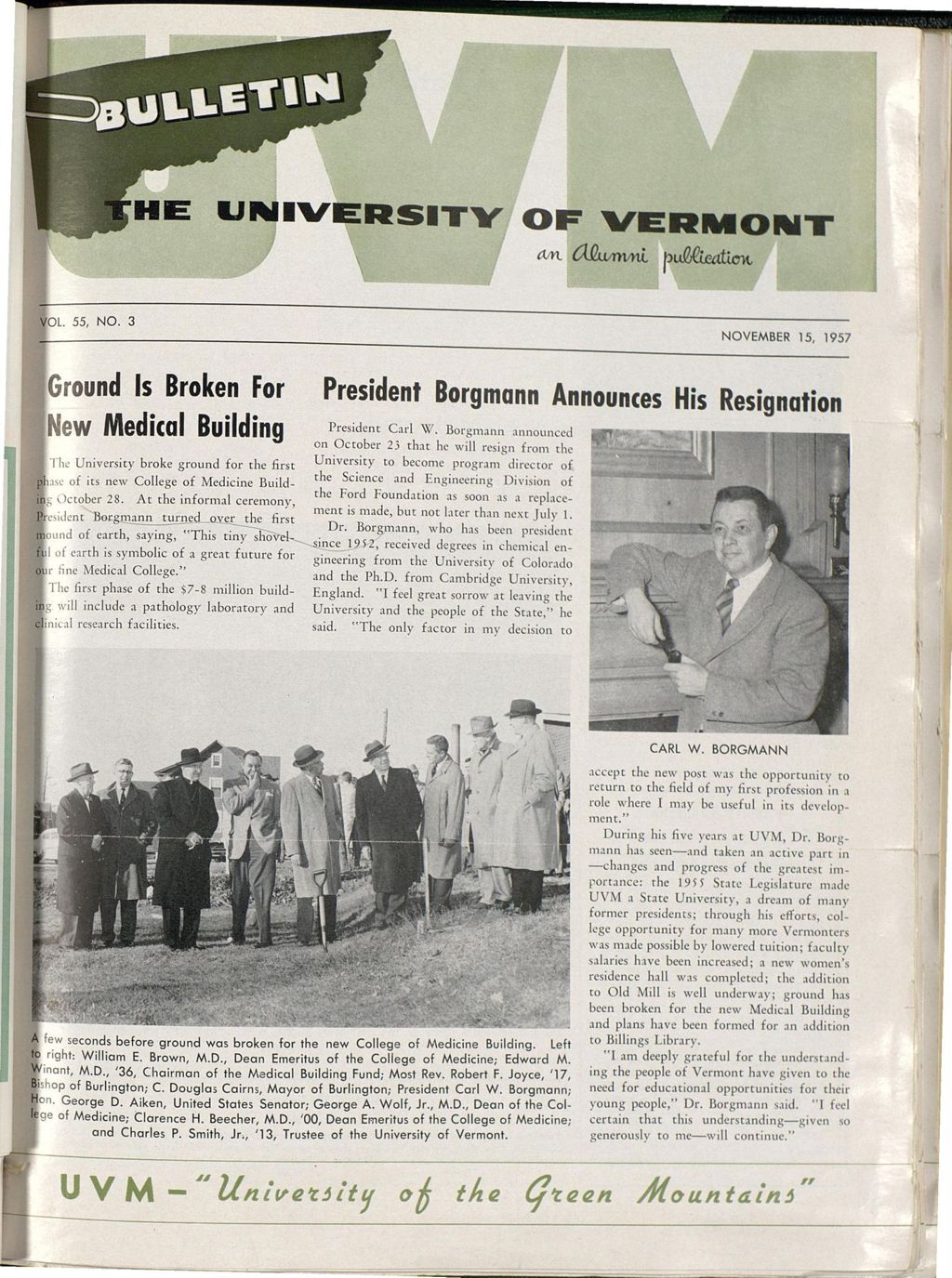 Miniature of Bulletin of the University of Vermont vol. 55 no. 03