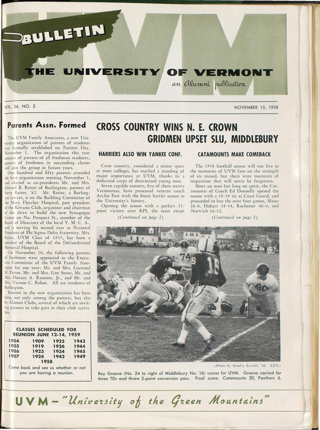 Miniature of Bulletin of the University of Vermont vol. 56 no. 03