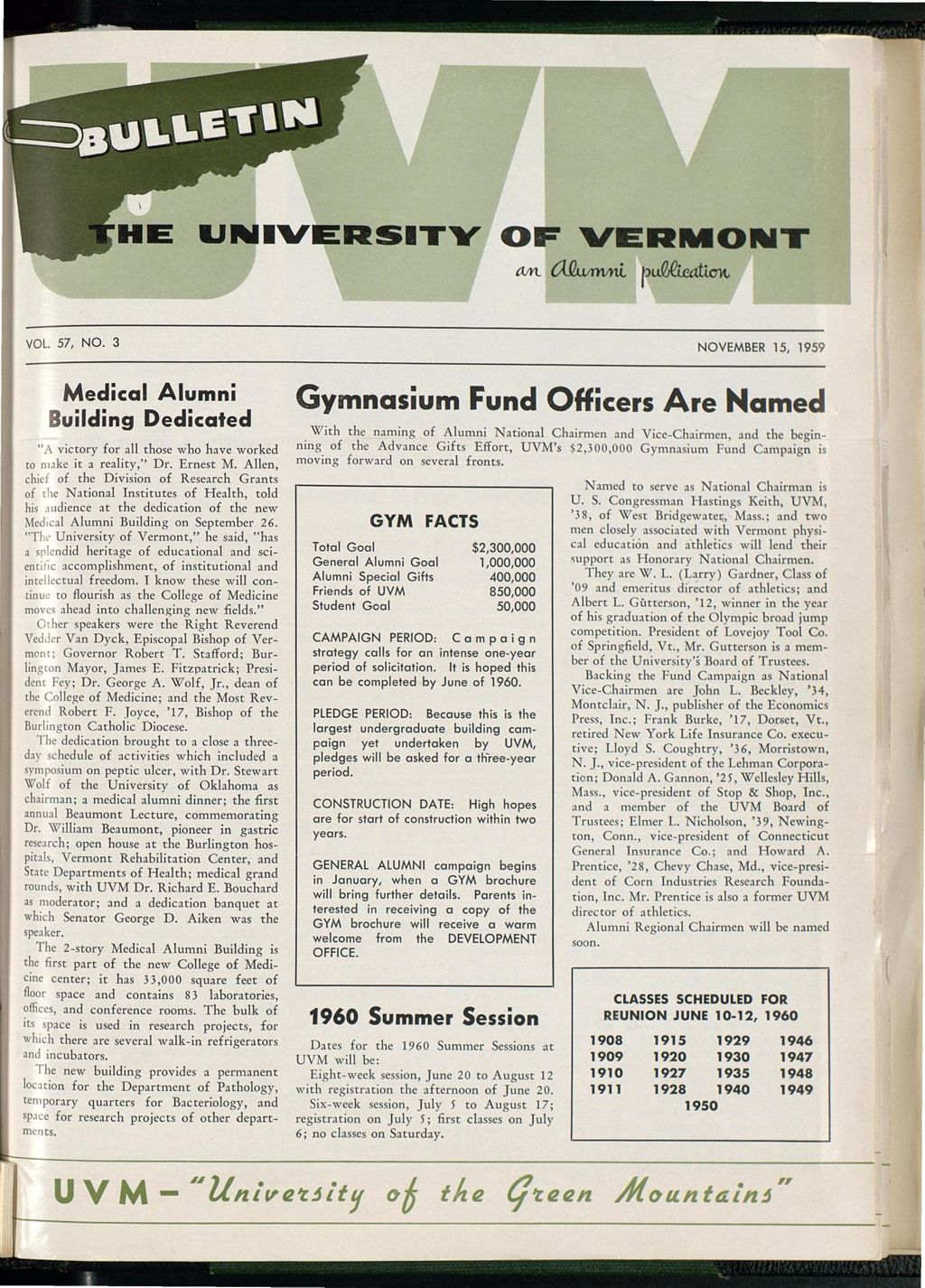 Miniature of Bulletin of the University of Vermont vol. 57 no. 03