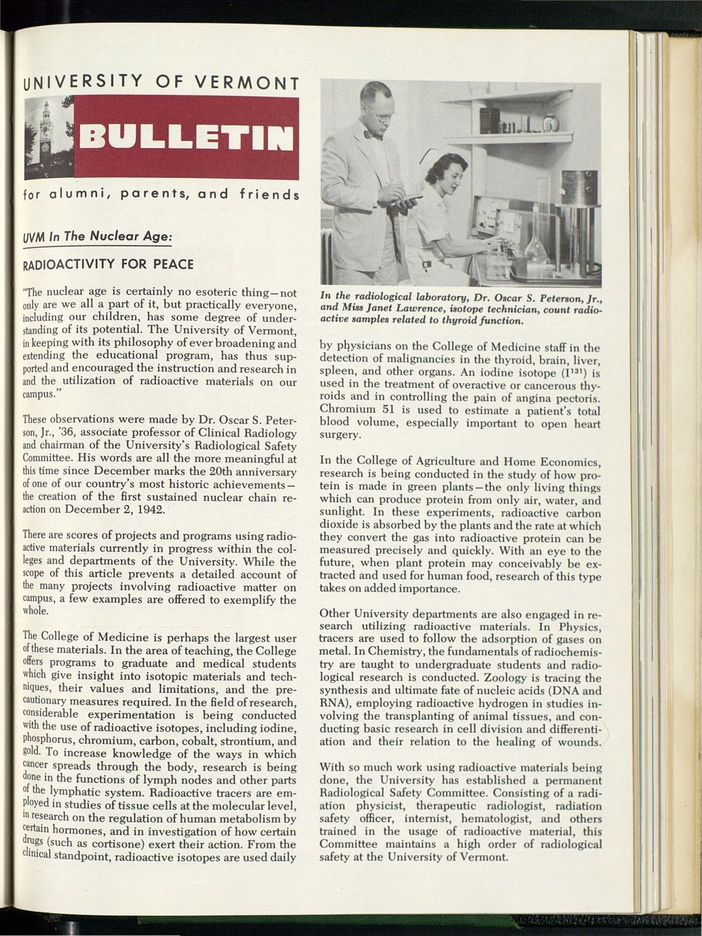 Miniature of Bulletin of the University of Vermont vol. 60 no. 05