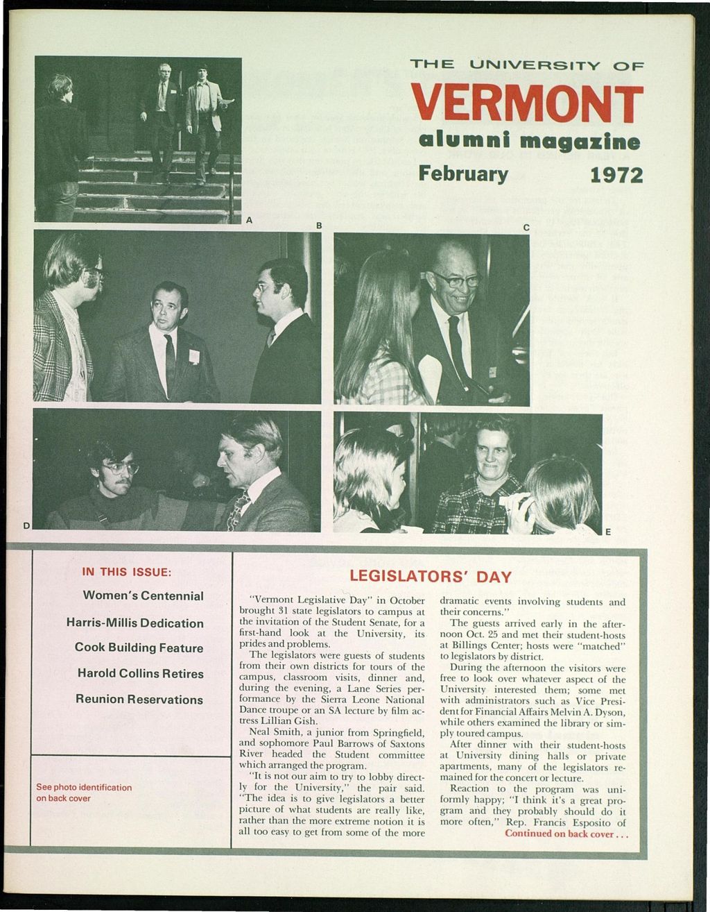 Miniature of The University of Vermont Alumni Magazine vol. 52 no. 03