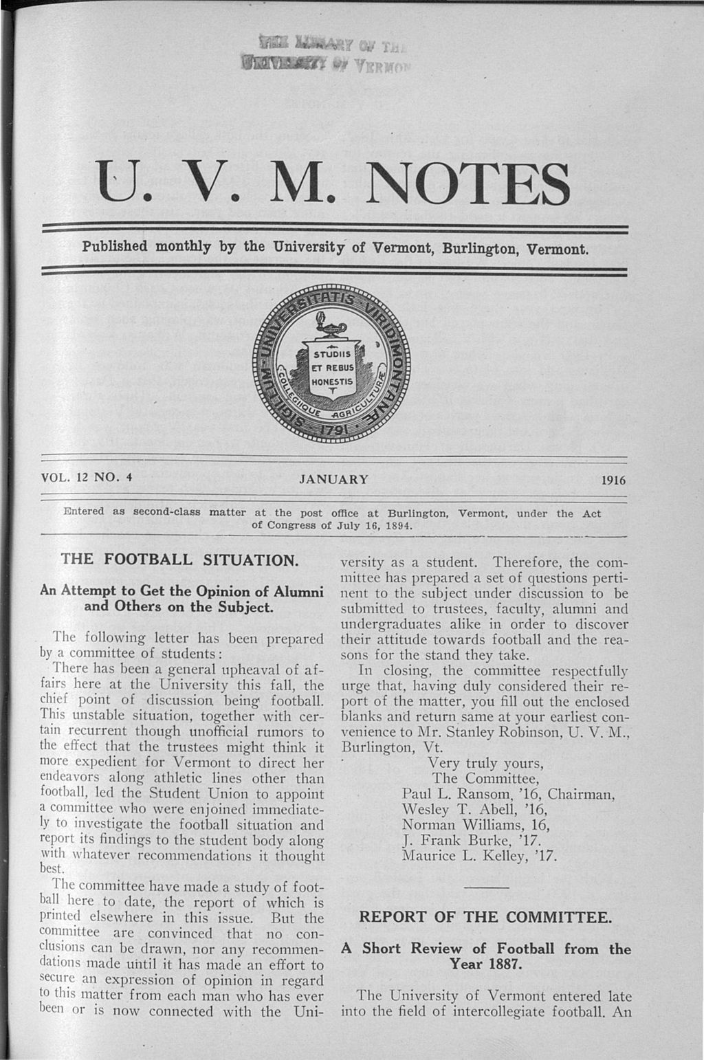 Miniature of U.V.M. Notes vol. 12 no. 04