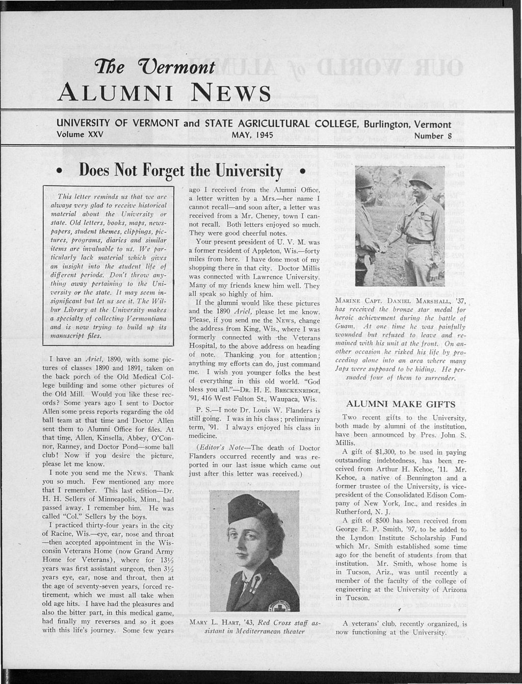 Miniature of Vermont Alumni News vol. 25 no. 08