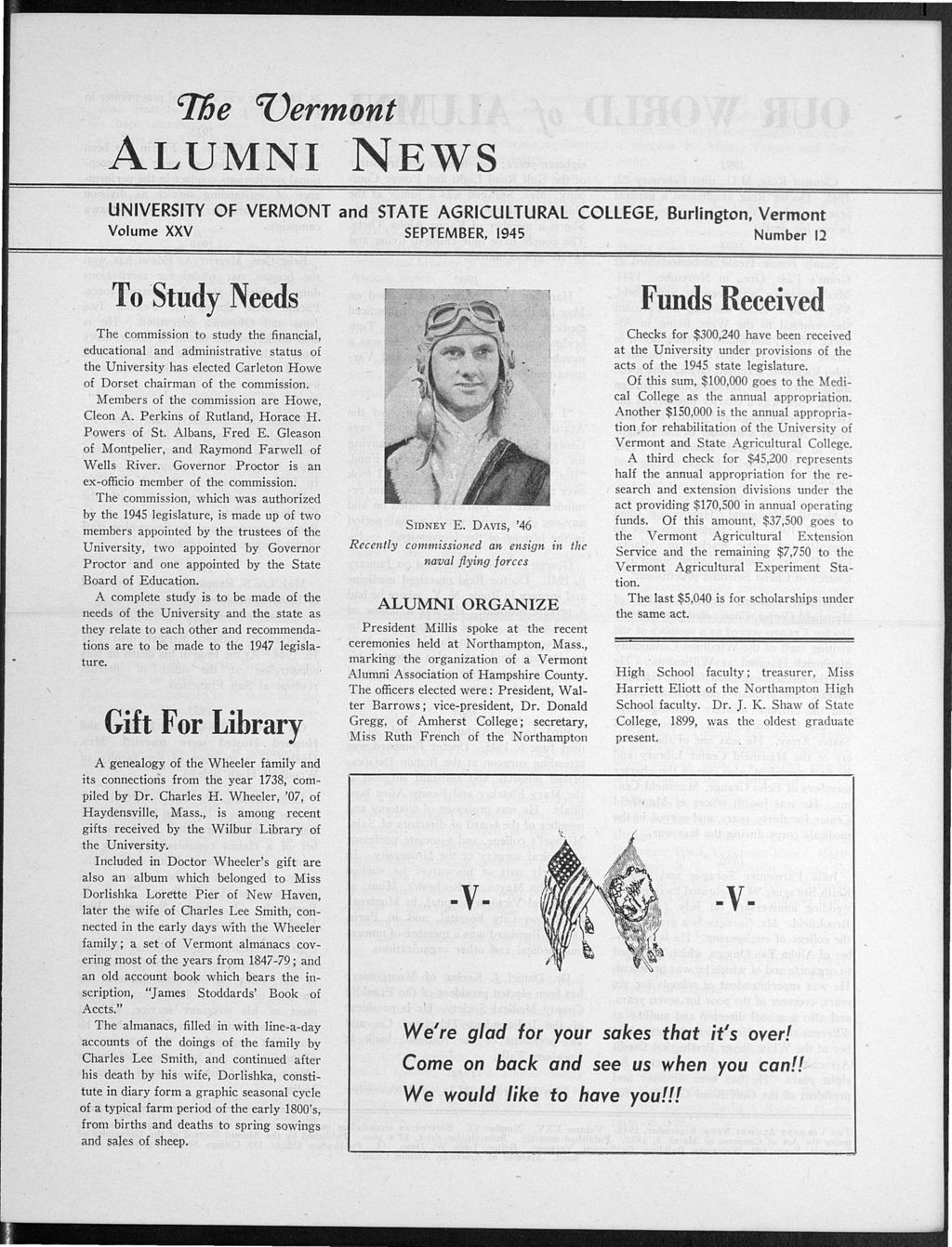 Miniature of Vermont Alumni News vol. 25 no. 12