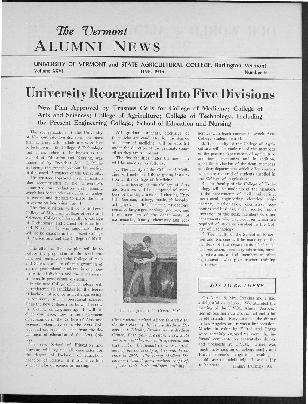 Miniature of Vermont Alumni News vol. 26 no. 09