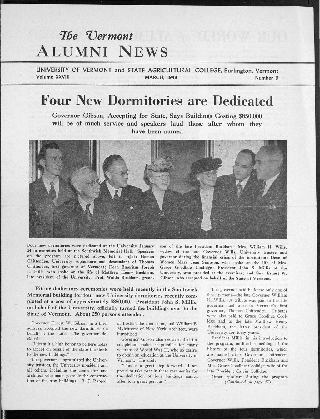 Miniature of Vermont Alumni News vol. 28 no. 06