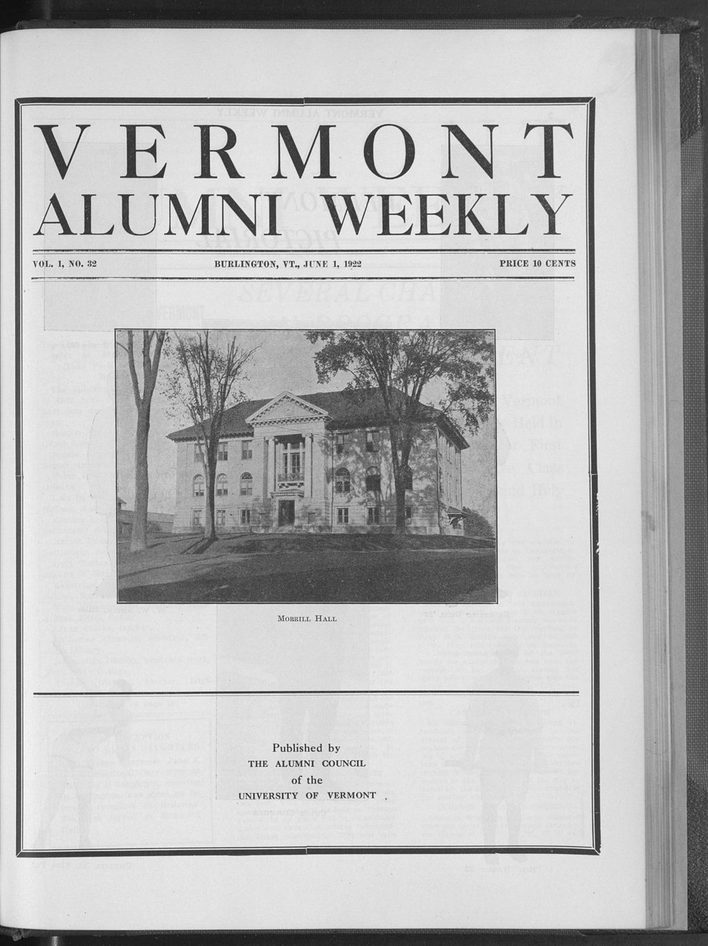 Miniature of Vermont Alumni Weekly vol. 01 no. 32