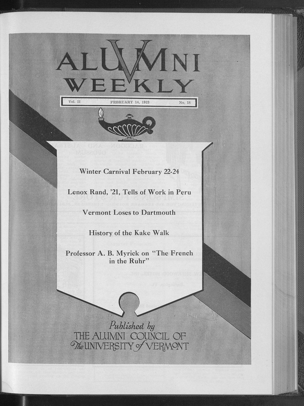 Miniature of Vermont Alumni Weekly vol. 02 no. 18