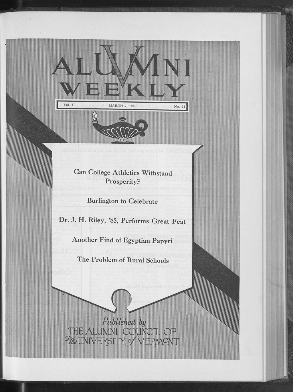 Miniature of Vermont Alumni Weekly vol. 02 no. 21