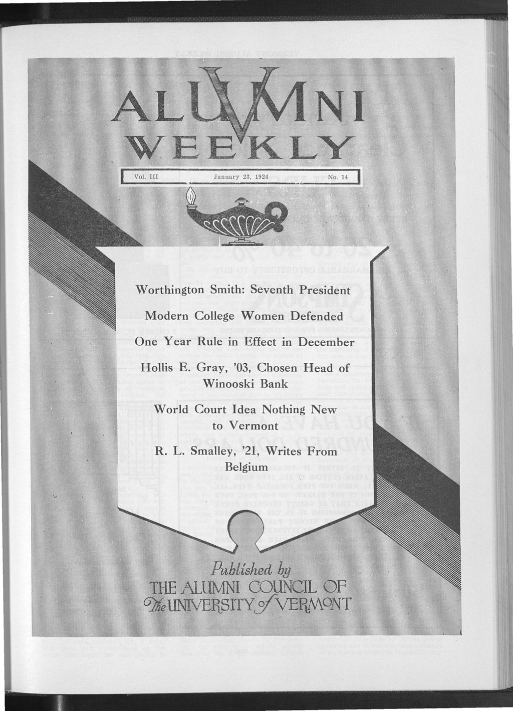 Miniature of Vermont Alumni Weekly vol. 03 no. 14