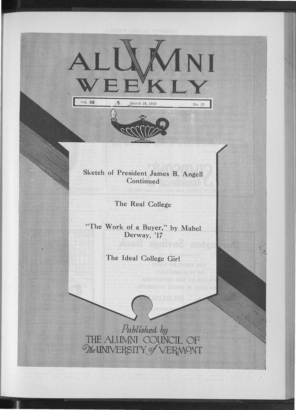 Miniature of Vermont Alumni Weekly vol. 03 no. 23