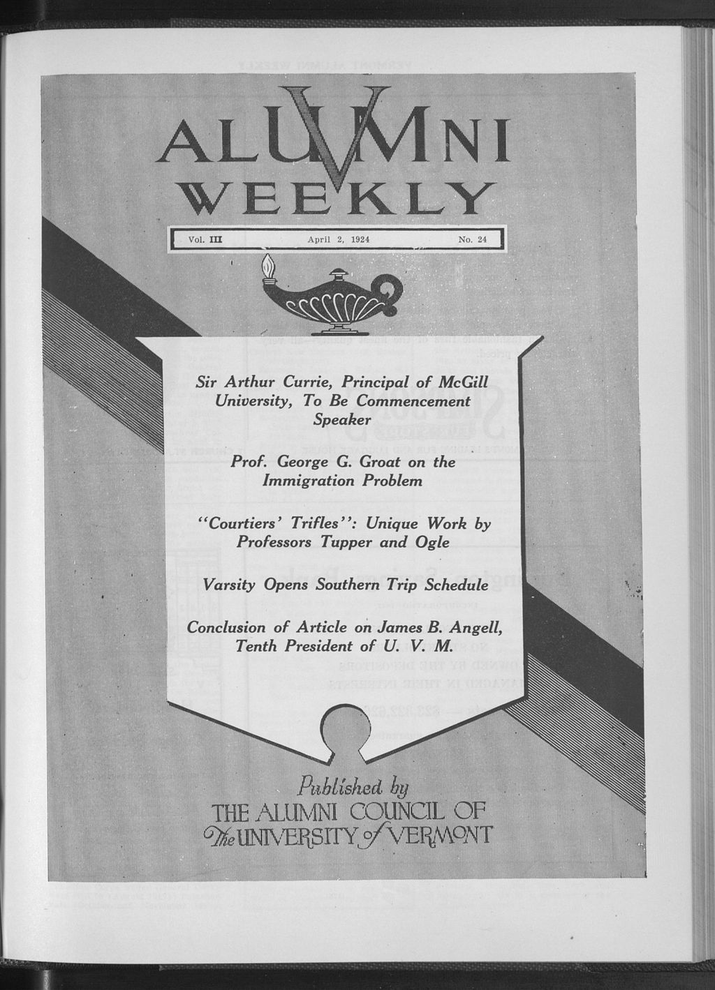 Miniature of Vermont Alumni Weekly vol. 03 no. 24