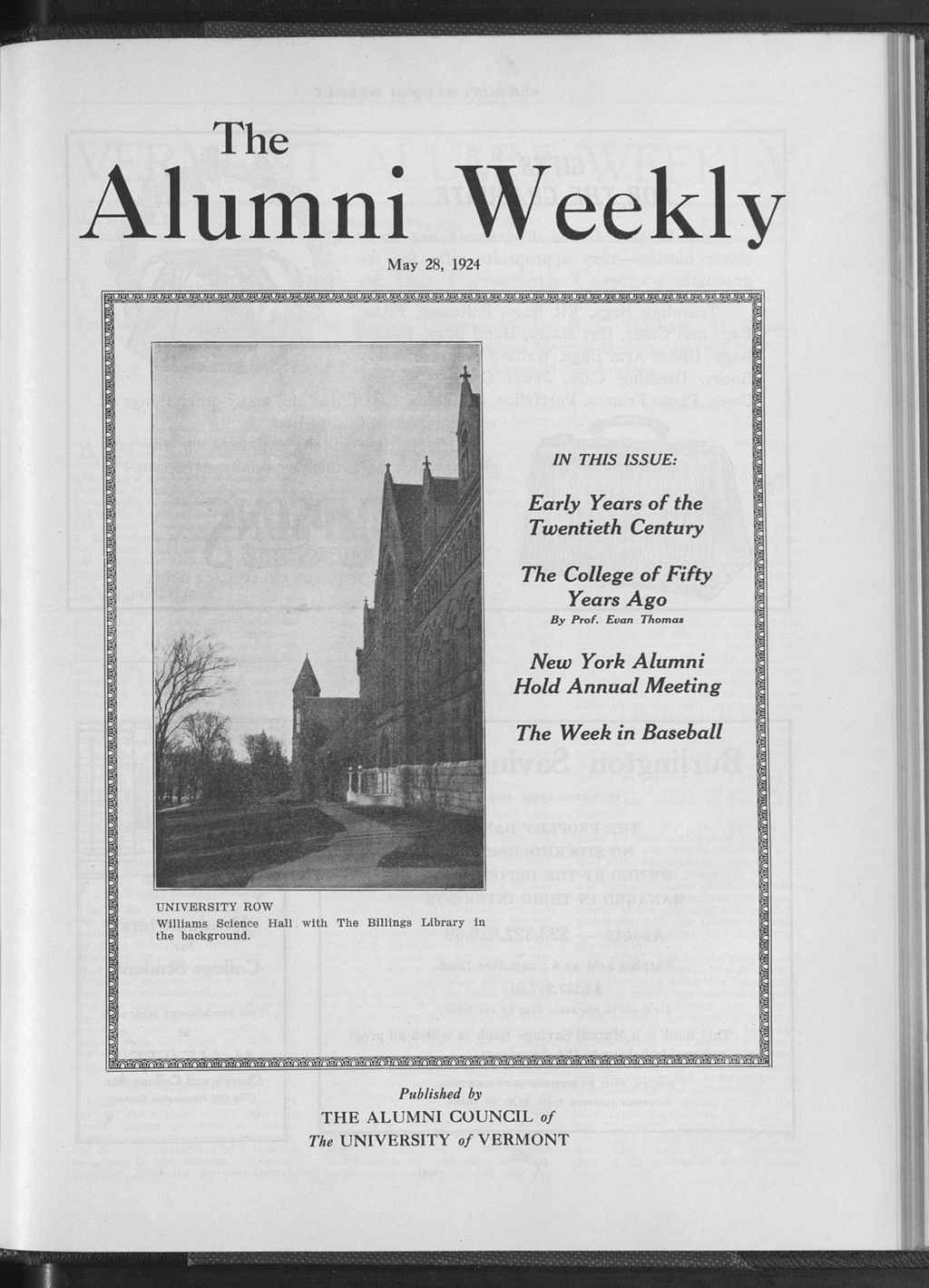 Miniature of Vermont Alumni Weekly vol. 03 no. 29