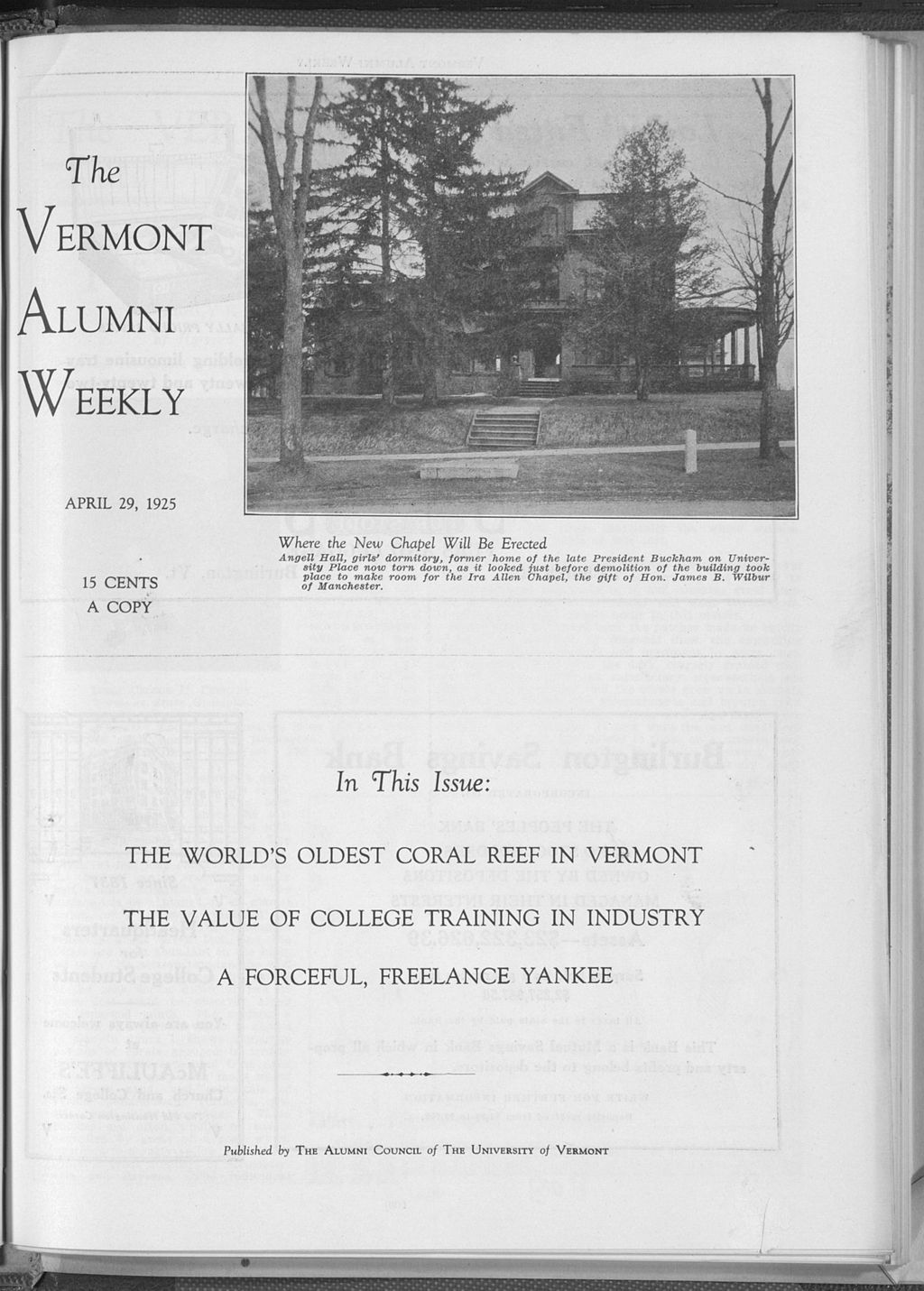 Miniature of Vermont Alumni Weekly vol. 04 no. 26