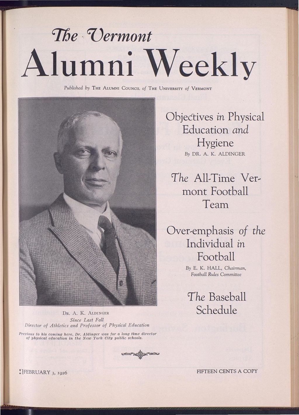 Miniature of Vermont Alumni Weekly vol. 05 no. 15