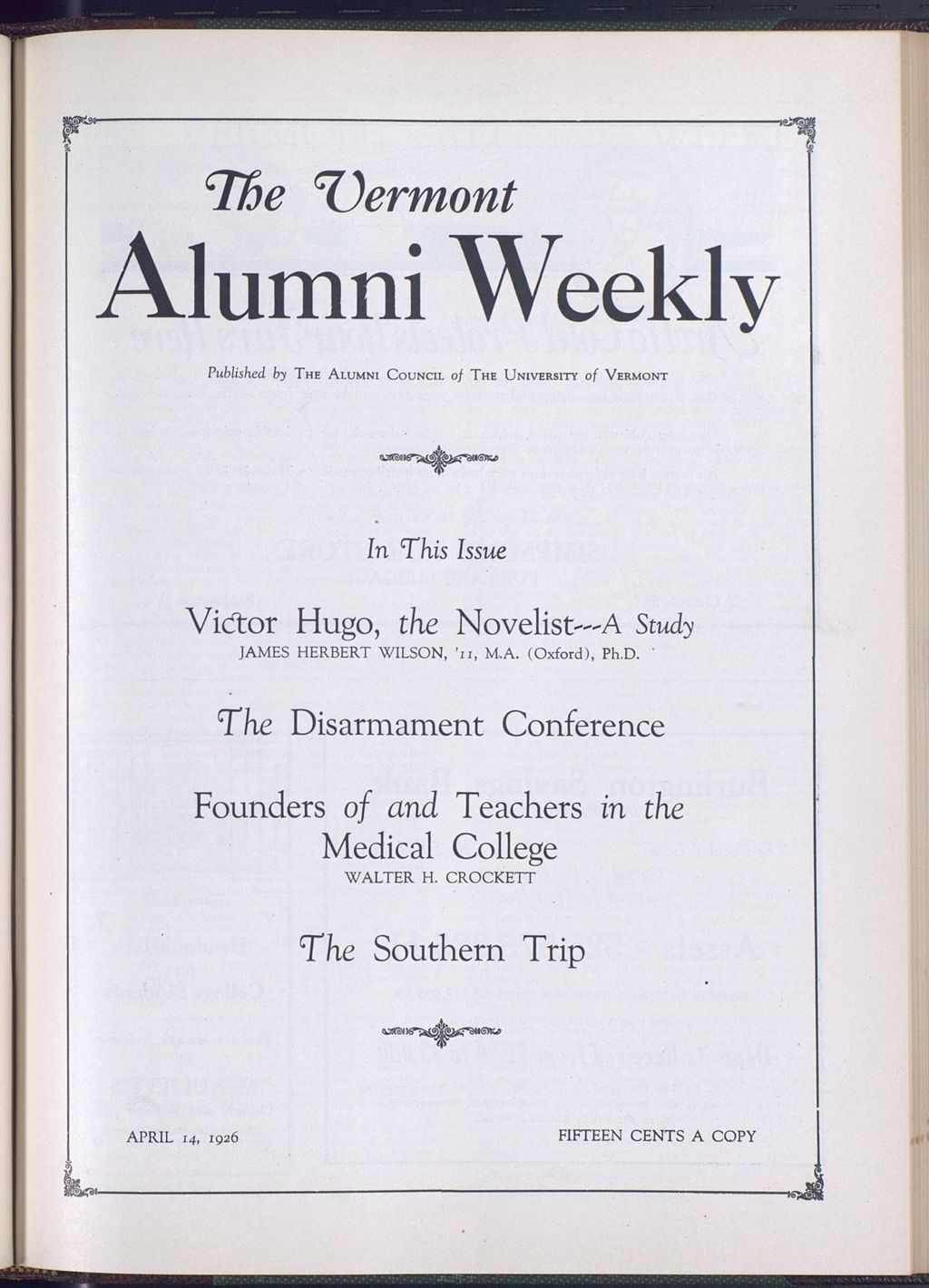 Miniature of Vermont Alumni Weekly vol. 05 no. 24