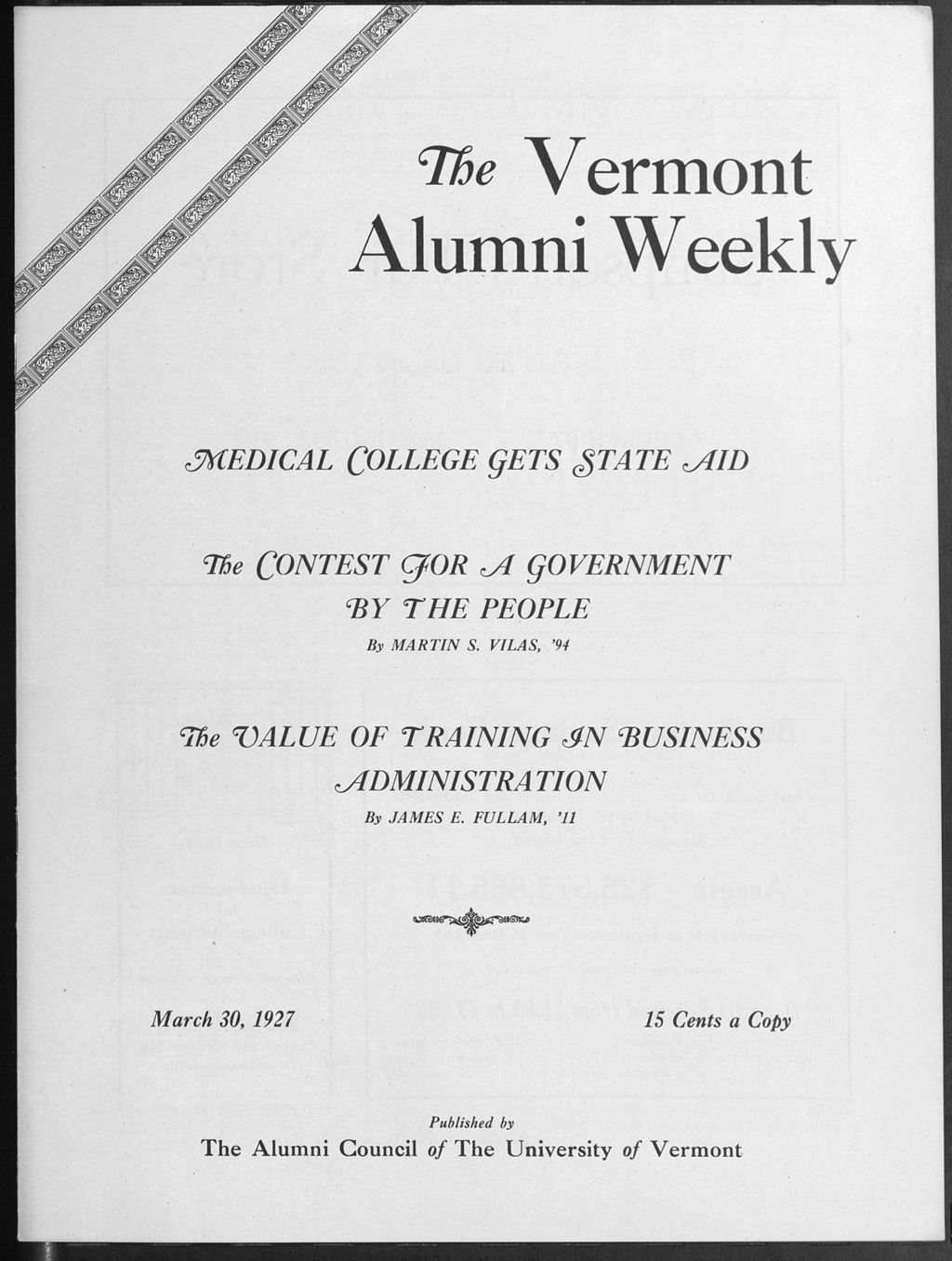 Miniature of Vermont Alumni Weekly vol. 06 no. 23