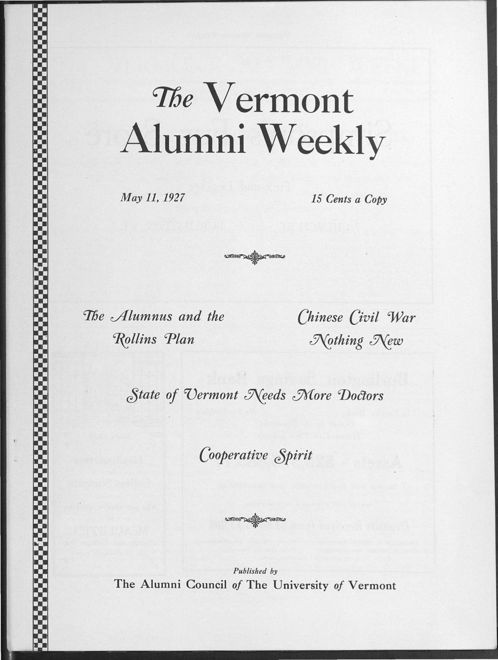 Miniature of Vermont Alumni Weekly vol. 06 no. 28