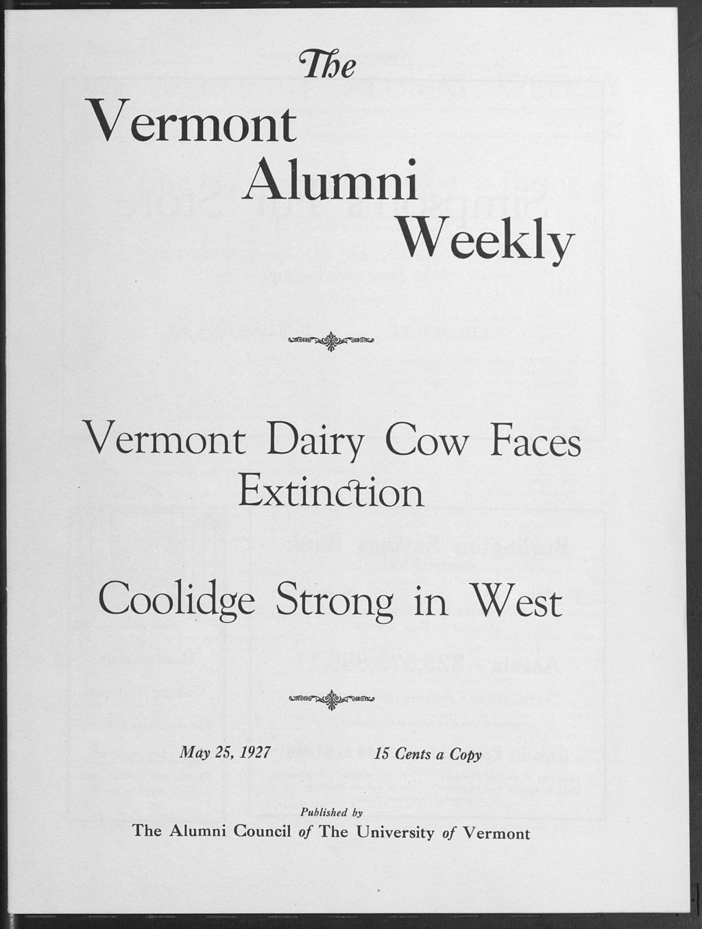 Miniature of Vermont Alumni Weekly vol. 06 no. 30