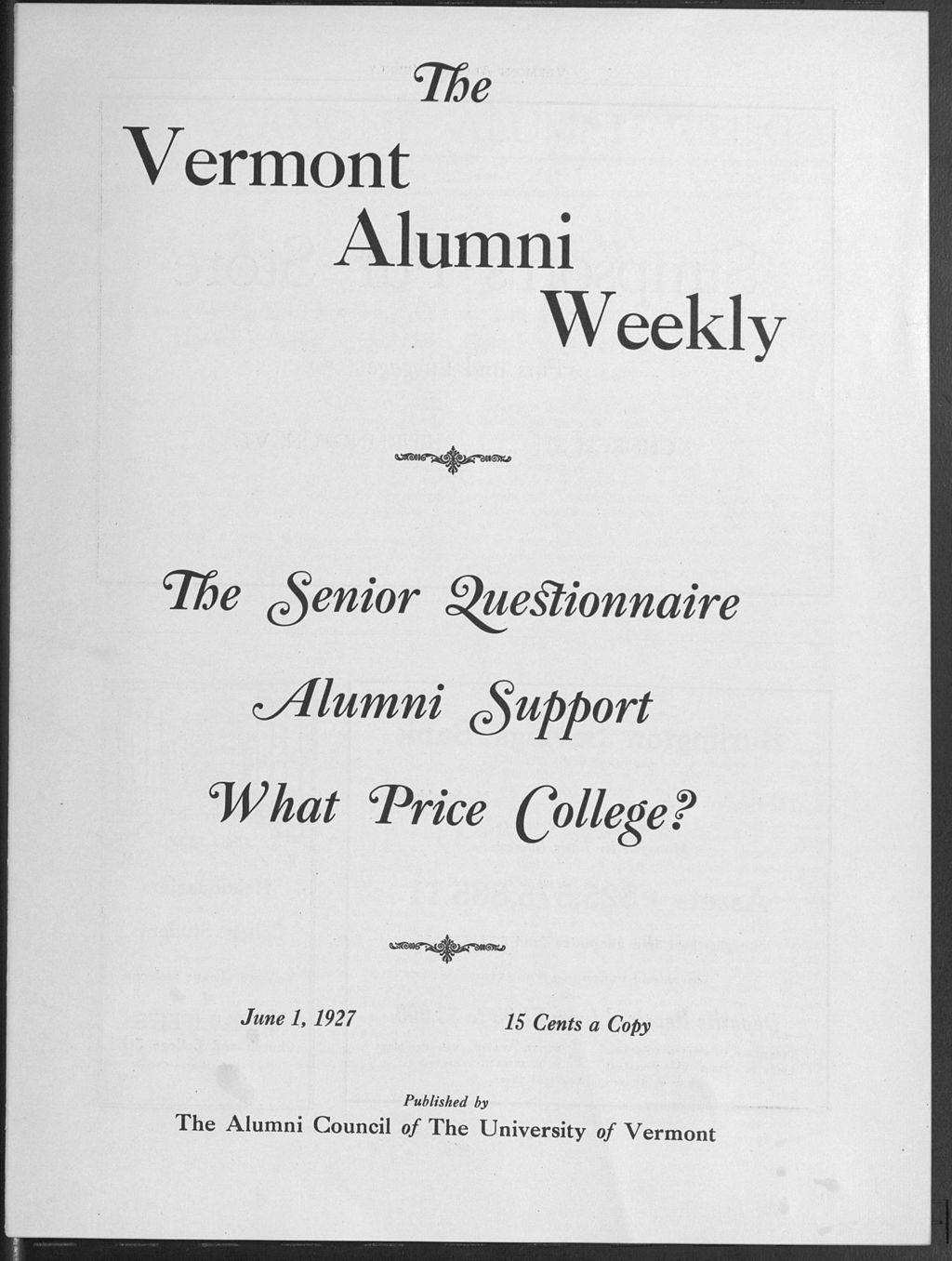 Miniature of Vermont Alumni Weekly vol. 06 no. 31