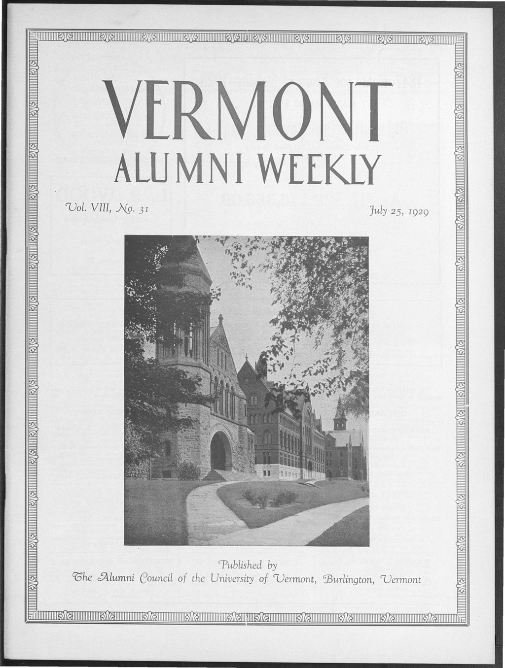 Miniature of Vermont Alumni Weekly vol. 08 no. 31