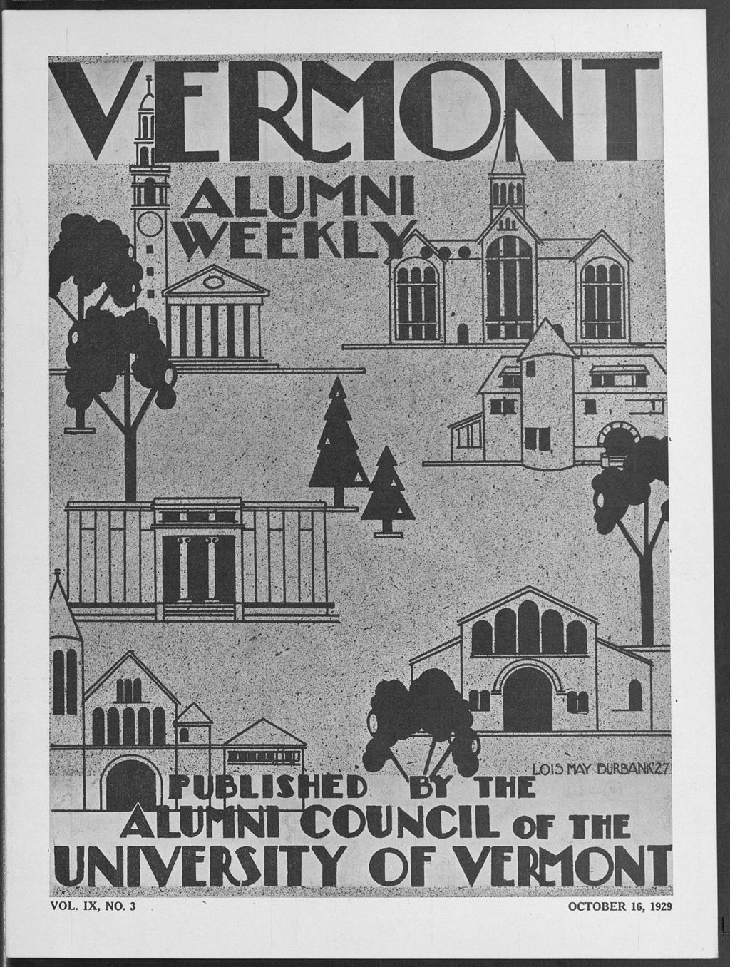 Miniature of Vermont Alumni Weekly vol. 09 no. 03