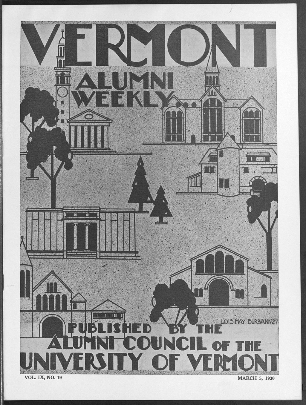 Miniature of Vermont Alumni Weekly vol. 09 no. 19