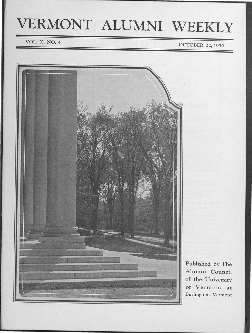 Miniature of Vermont Alumni Weekly vol. 10 no. 04