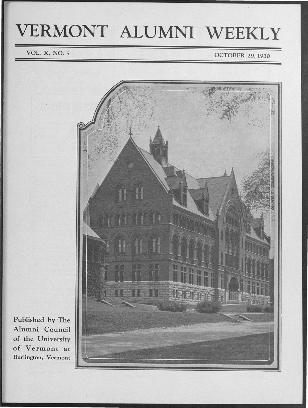 Miniature of Vermont Alumni Weekly vol. 10 no. 05