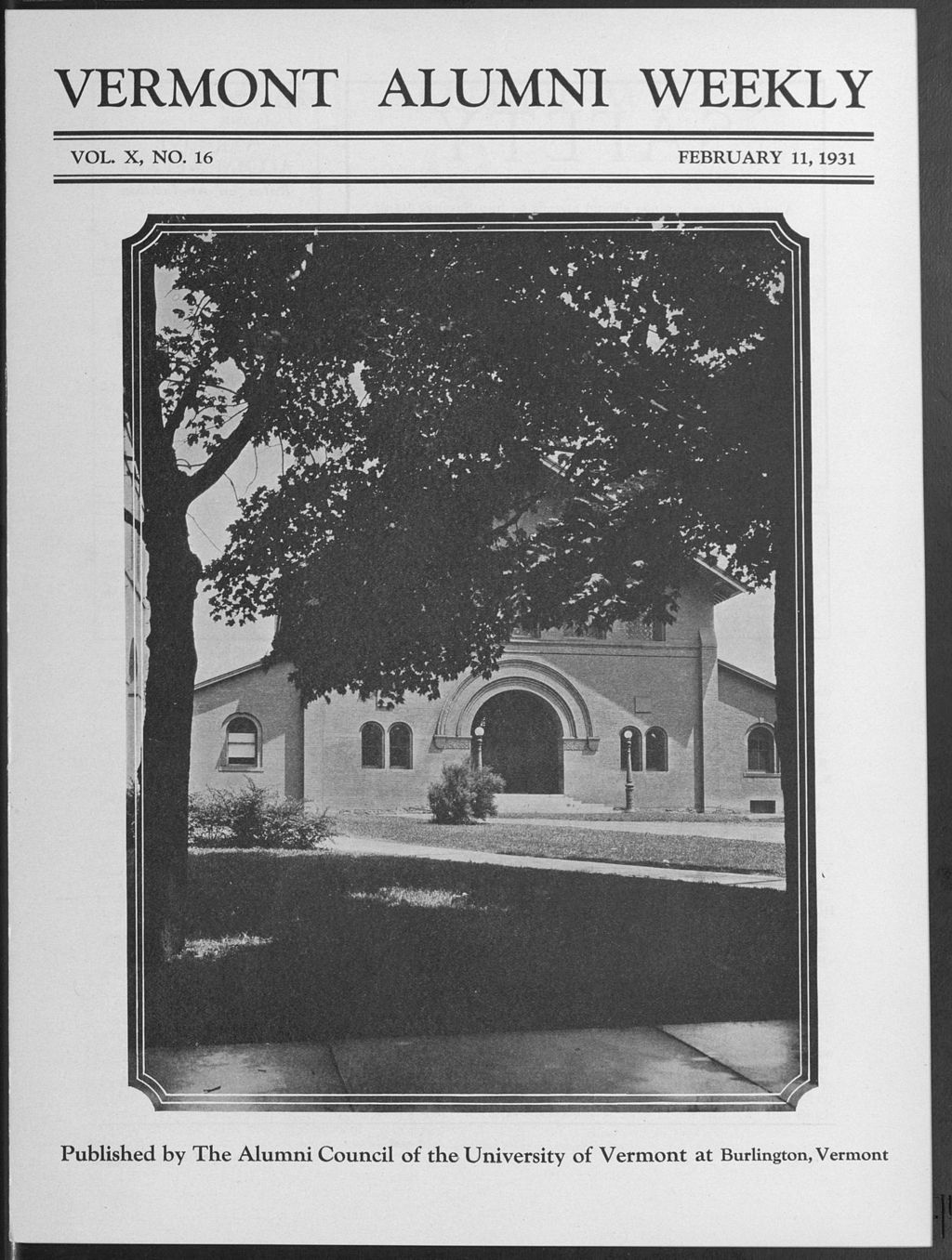 Miniature of Vermont Alumni Weekly vol. 10 no. 16