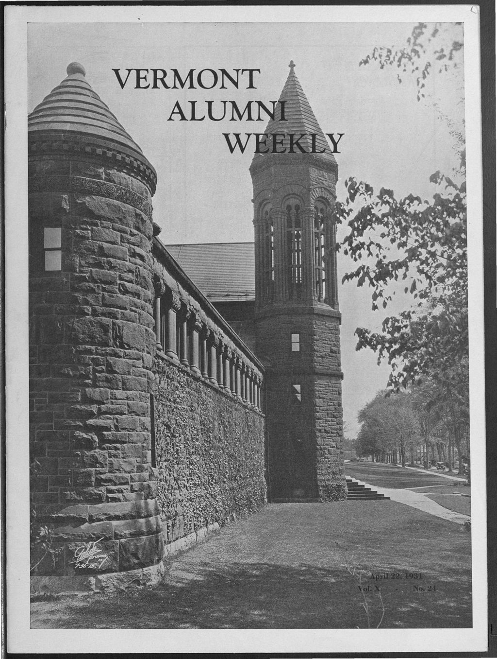 Miniature of Vermont Alumni Weekly vol. 10 no. 24