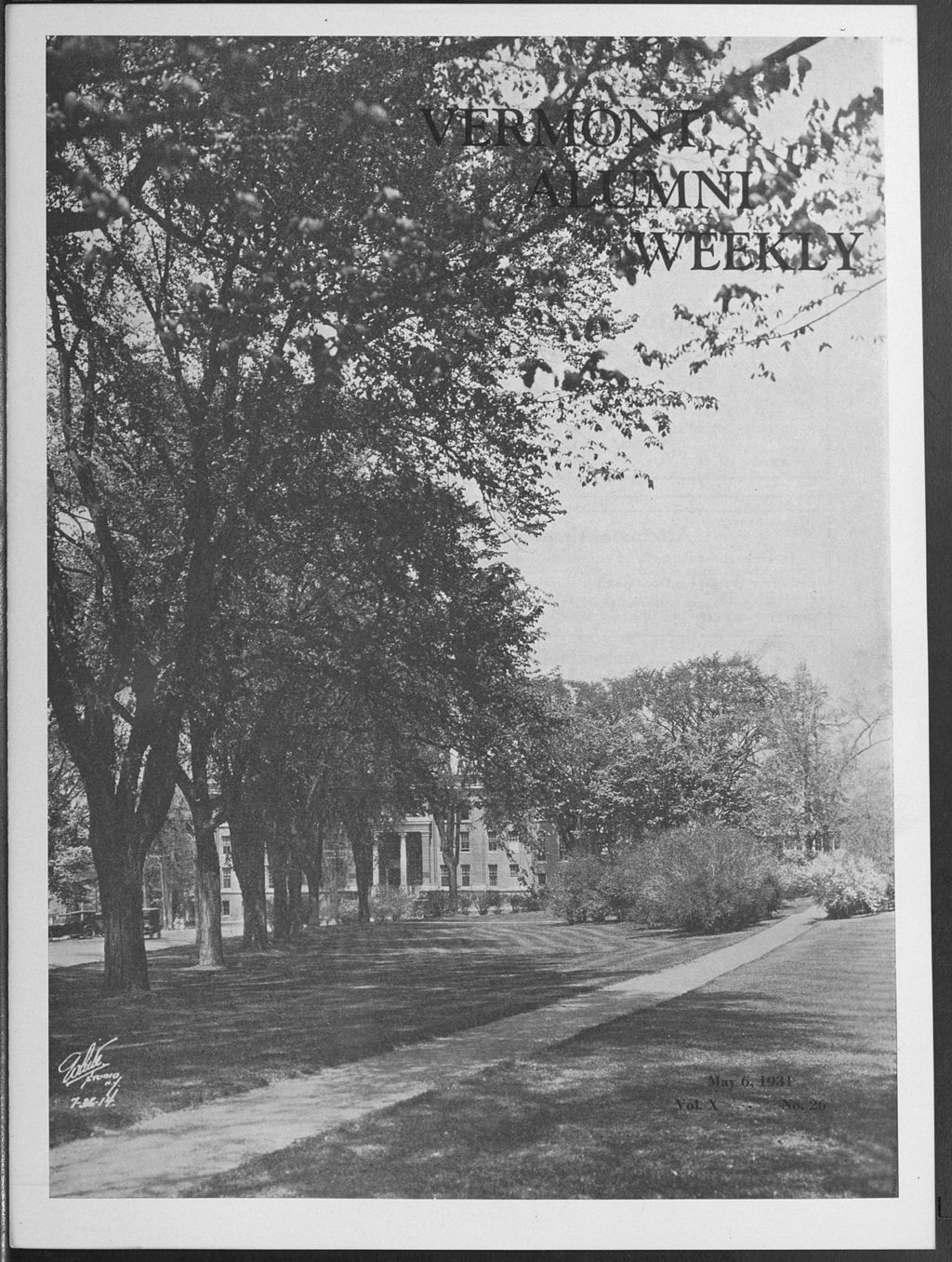 Miniature of Vermont Alumni Weekly vol. 10 no. 26