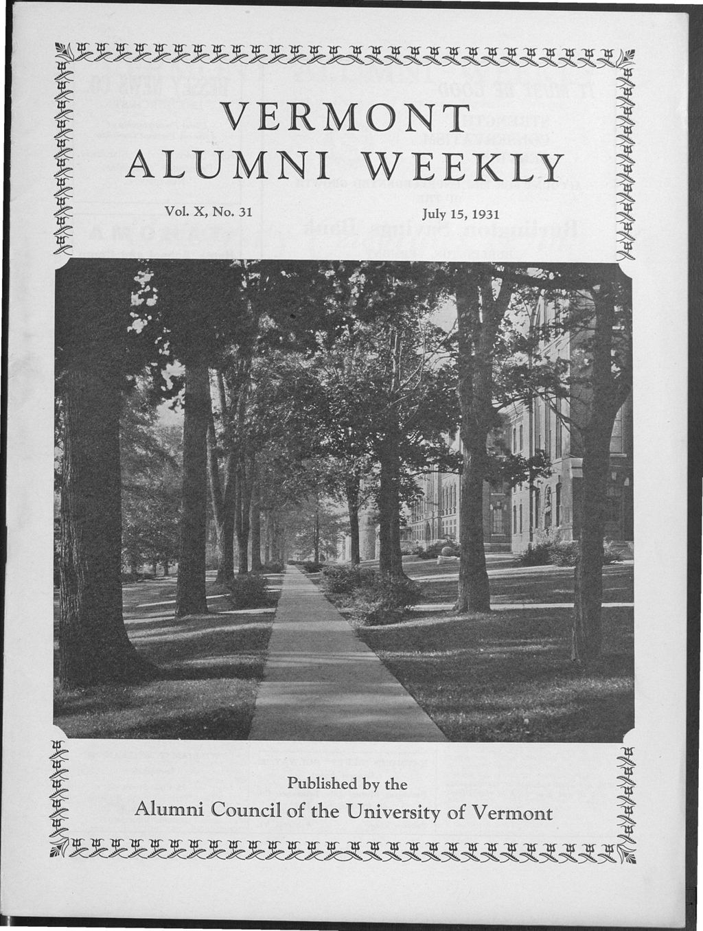 Miniature of Vermont Alumni Weekly vol. 10 no. 31