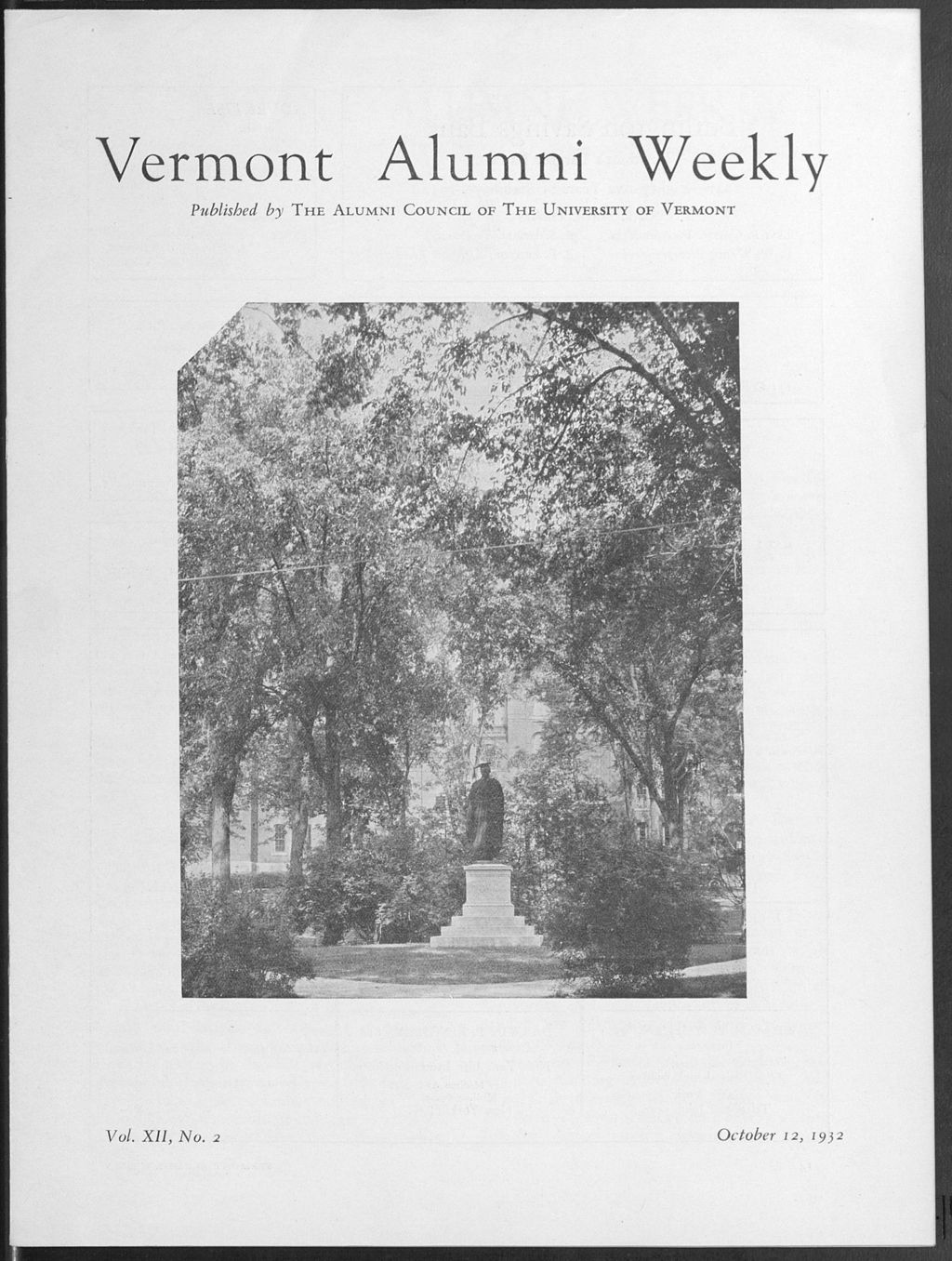 Miniature of Vermont Alumni Weekly vol. 12 no. 02