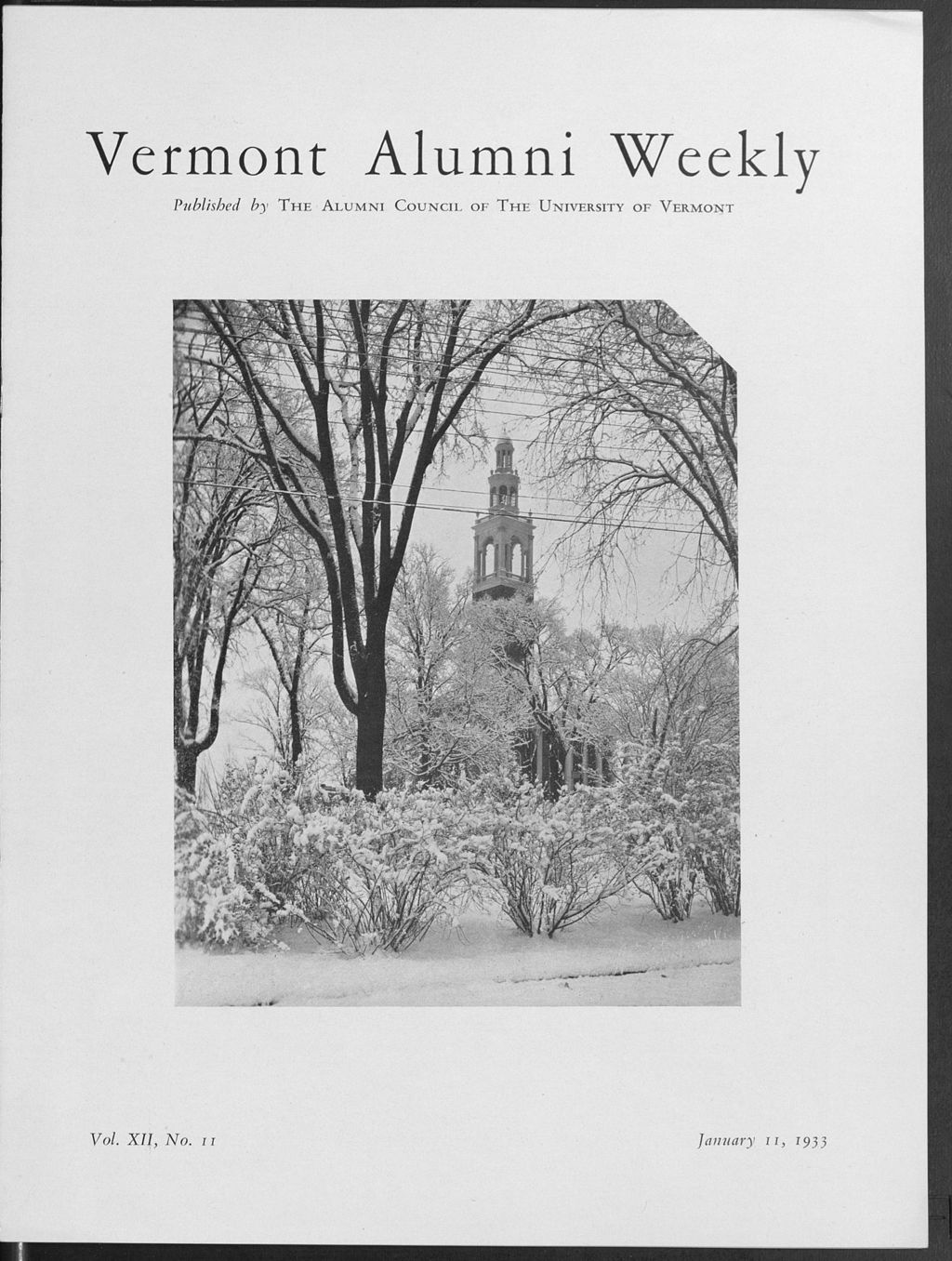 Miniature of Vermont Alumni Weekly vol. 12 no. 11