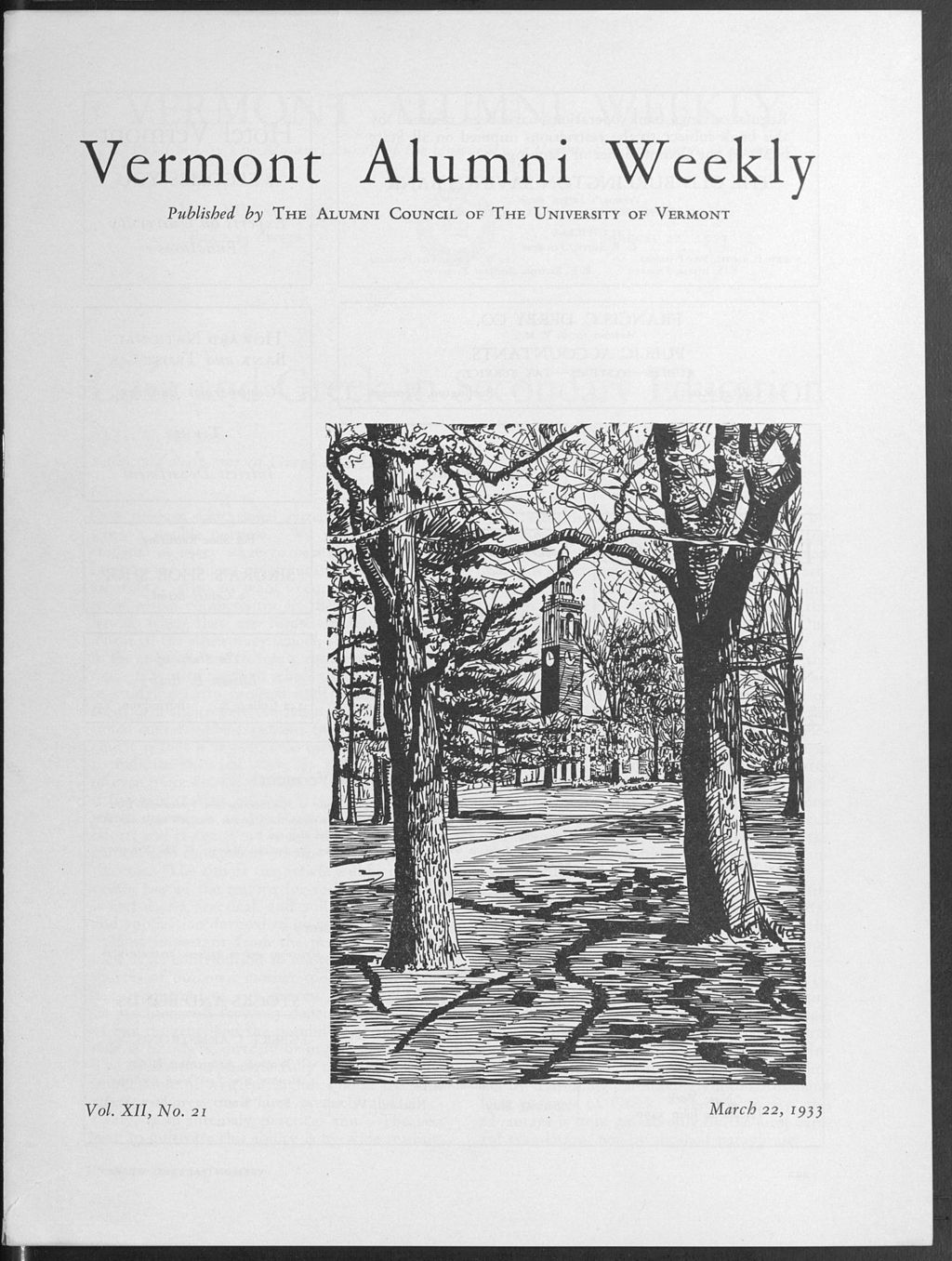 Miniature of Vermont Alumni Weekly vol. 12 no. 21