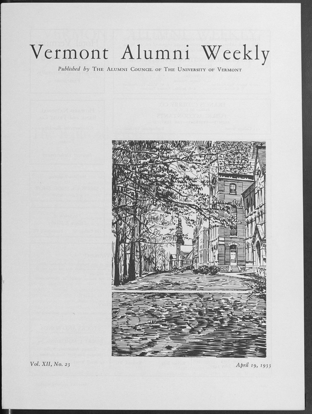 Miniature of Vermont Alumni Weekly vol. 12 no. 23