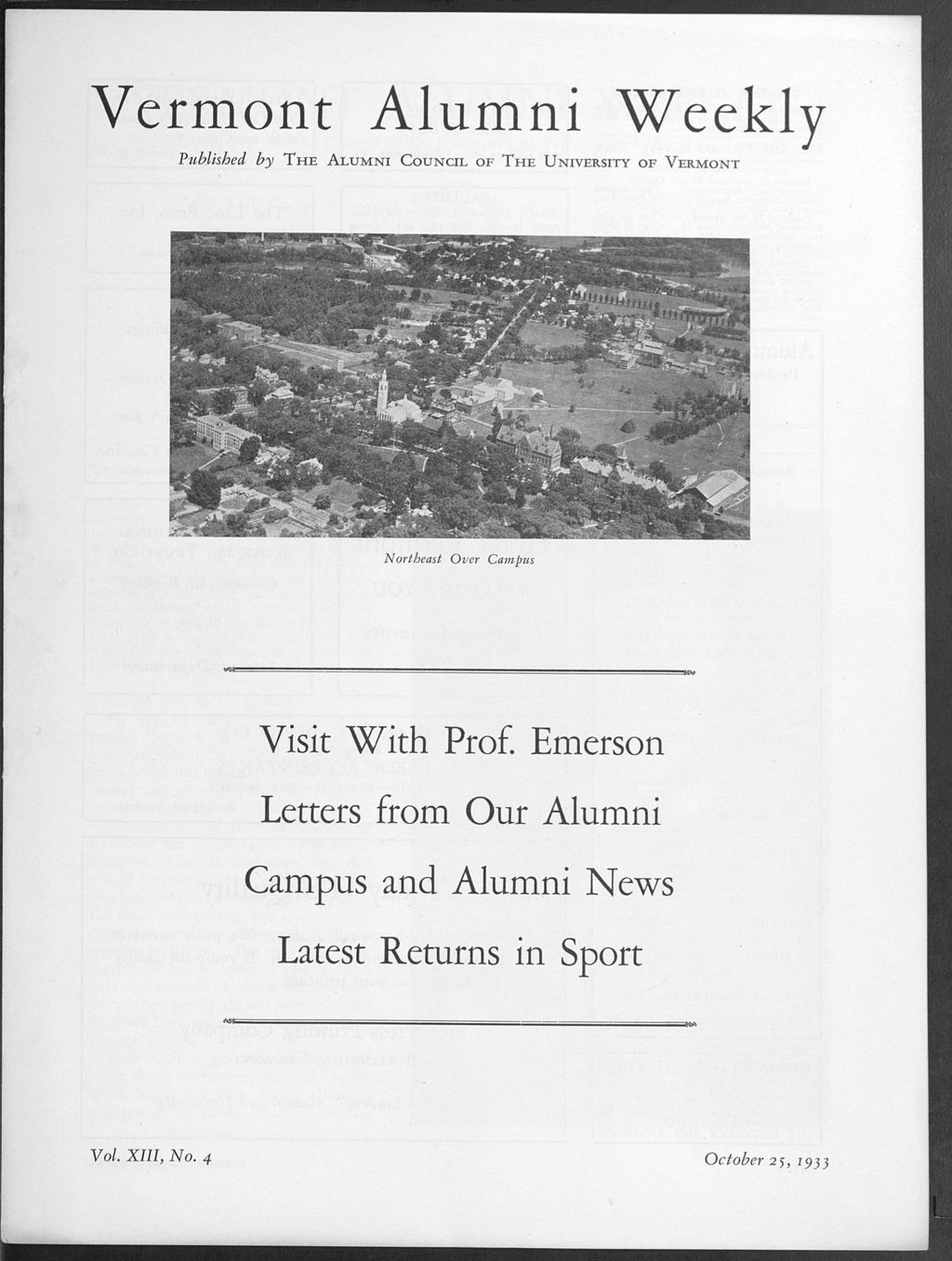 Miniature of Vermont Alumni Weekly vol. 13 no. 04