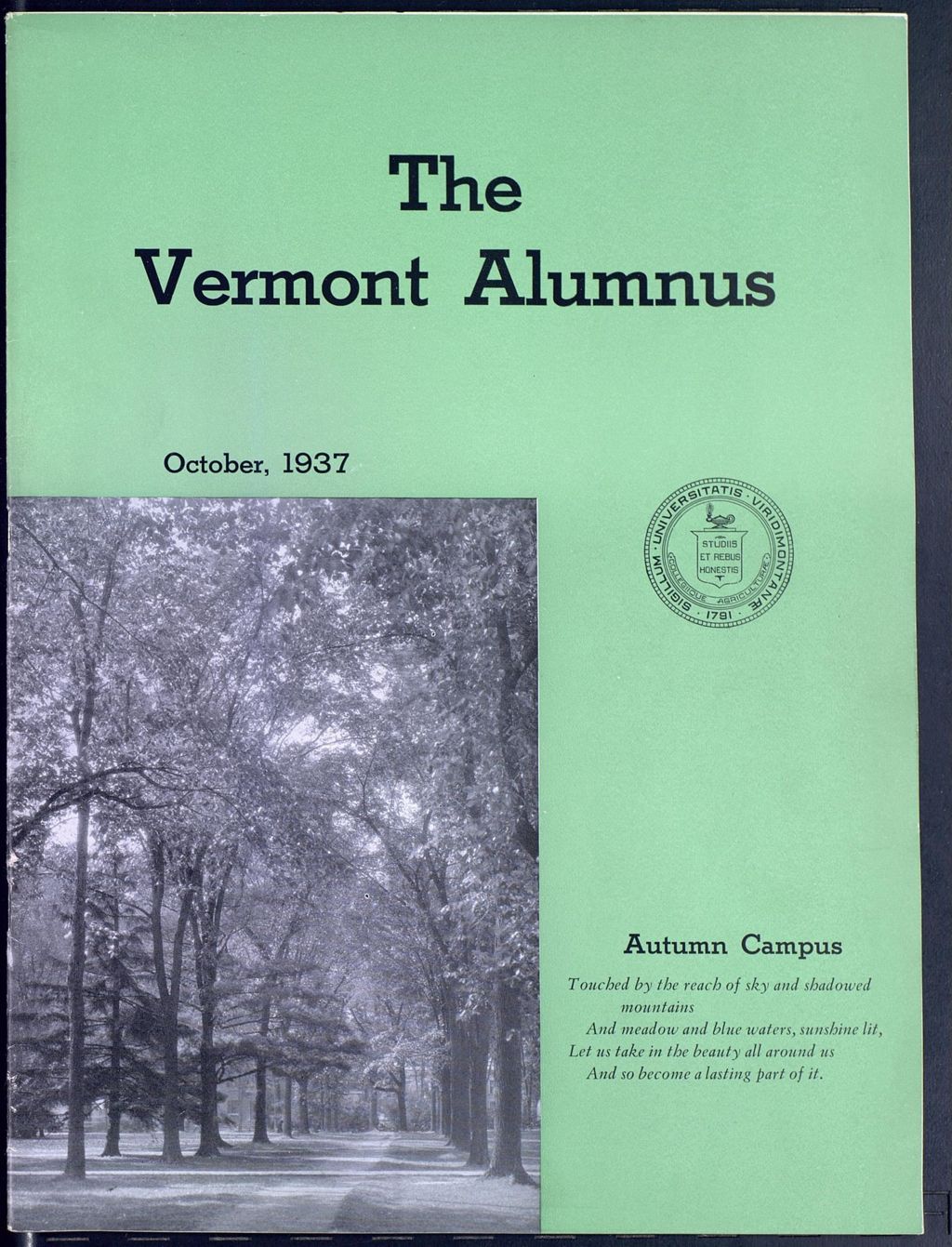 Miniature of Vermont Alumnus vol. 17 no. 01