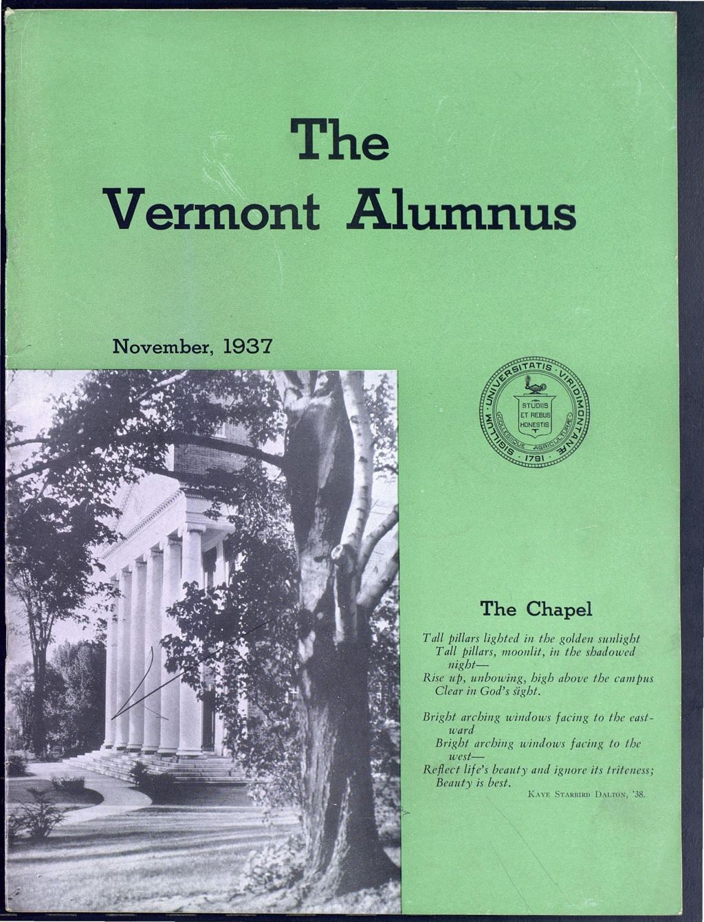 Miniature of Vermont Alumnus vol. 17 no. 02