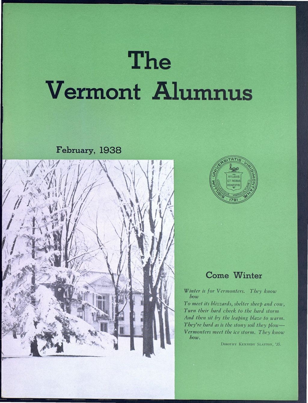 Miniature of Vermont Alumnus vol. 17 no. 05