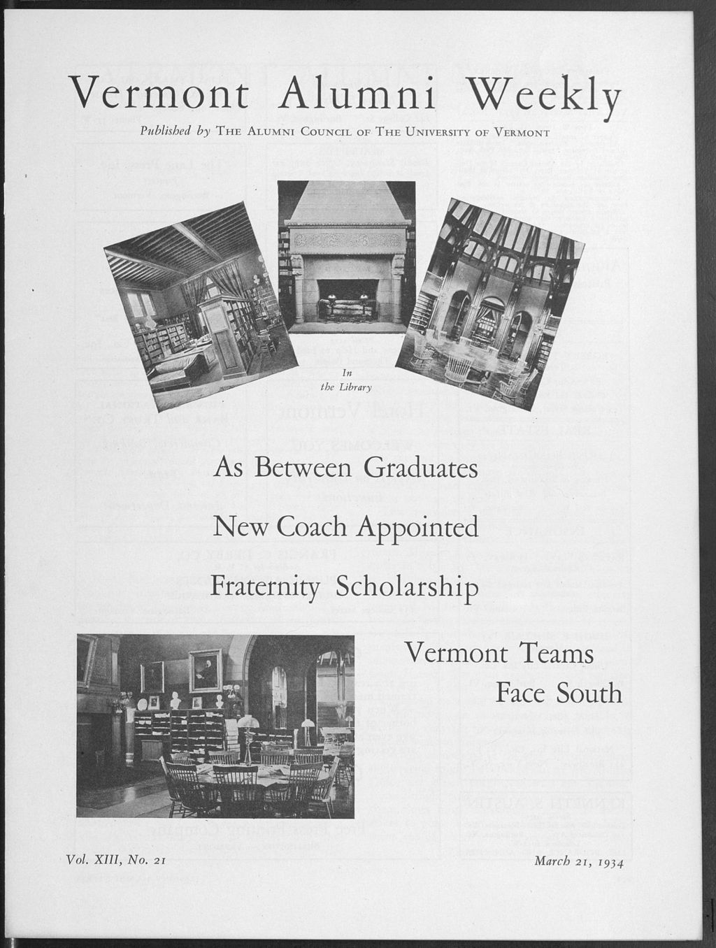 Miniature of Vermont Alumni Weekly vol. 13 no. 21