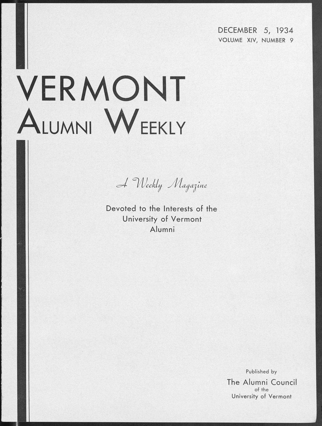 Miniature of Vermont Alumni Weekly vol. 14 no. 09