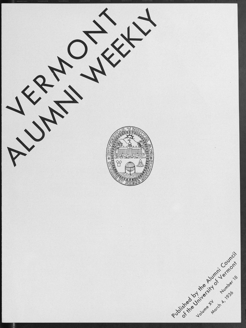 Miniature of Vermont Alumni Weekly vol. 15 no. 18